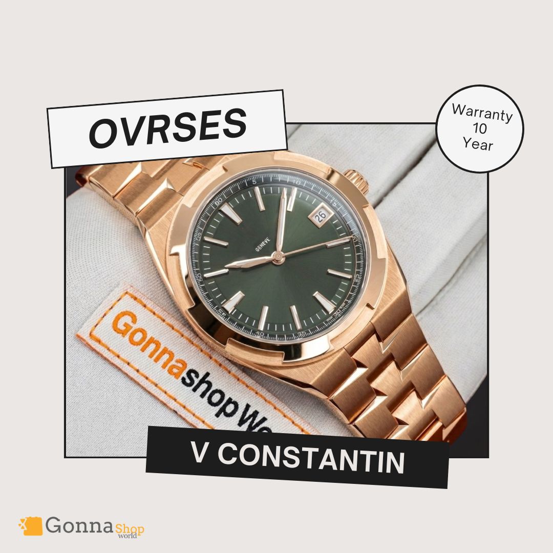Luxury Watch V Constantin Pink Gold Green