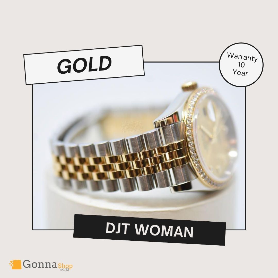 Luxury Watch DJT Half Gold Dimo 36 For Woman 18k Plated