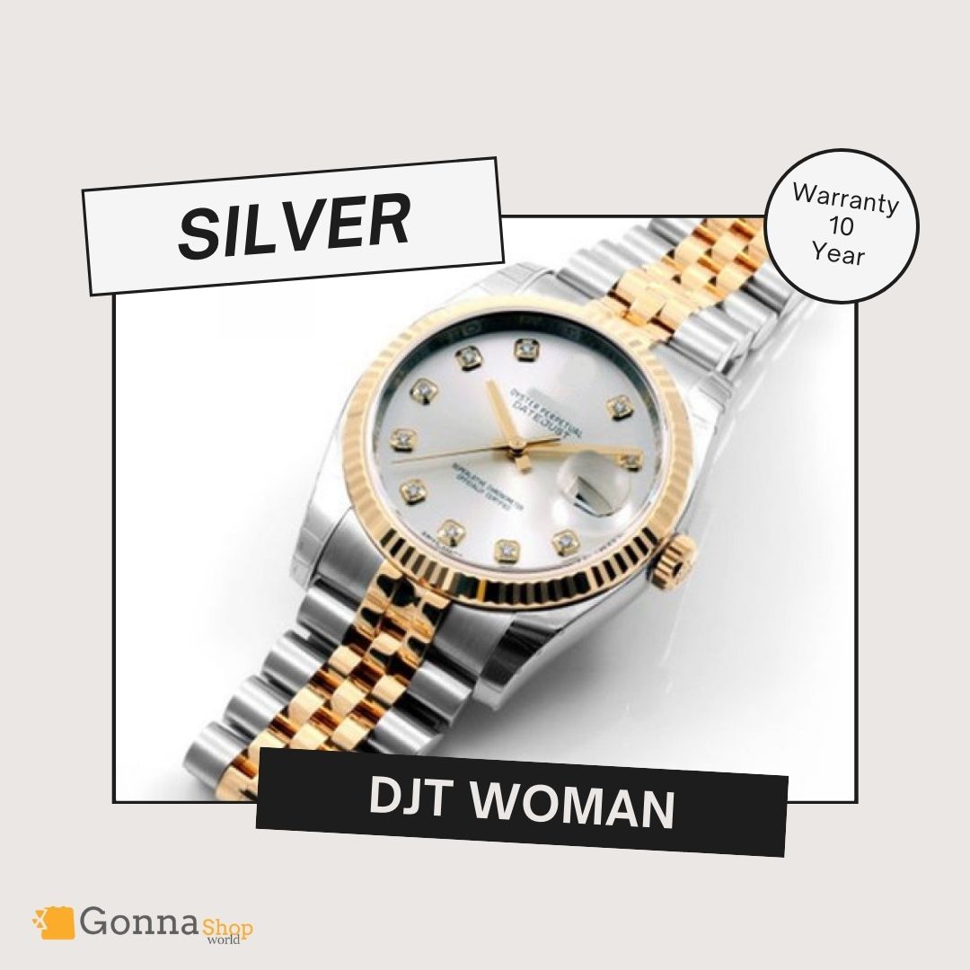 Luxury Watch DJT Half Gold Silver 36 For Woman 18k Plated