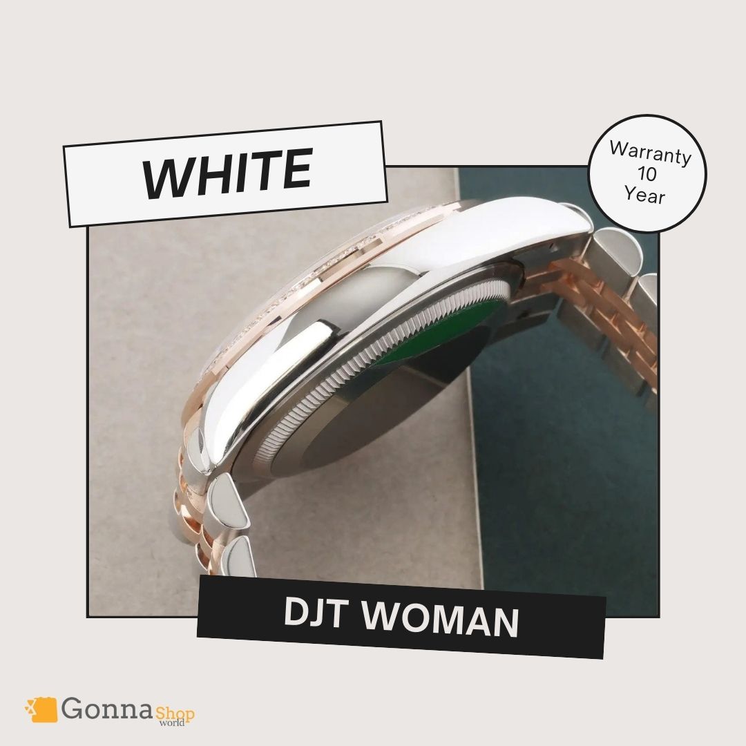 Luxury Watch DJT Half Gold White Dimo 36 For Woman 18k Plated