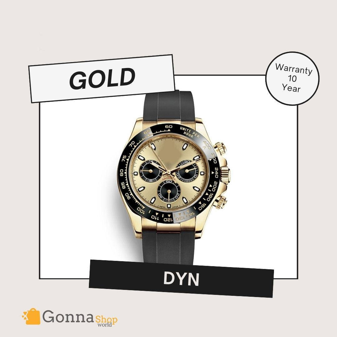Luxury Watch DYN Rubber Gold