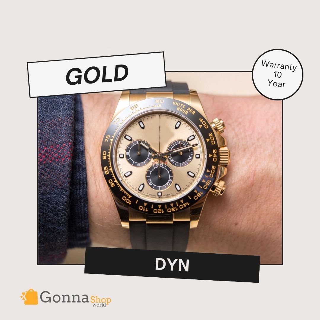 Luxury Watch DYN Rubber Gold