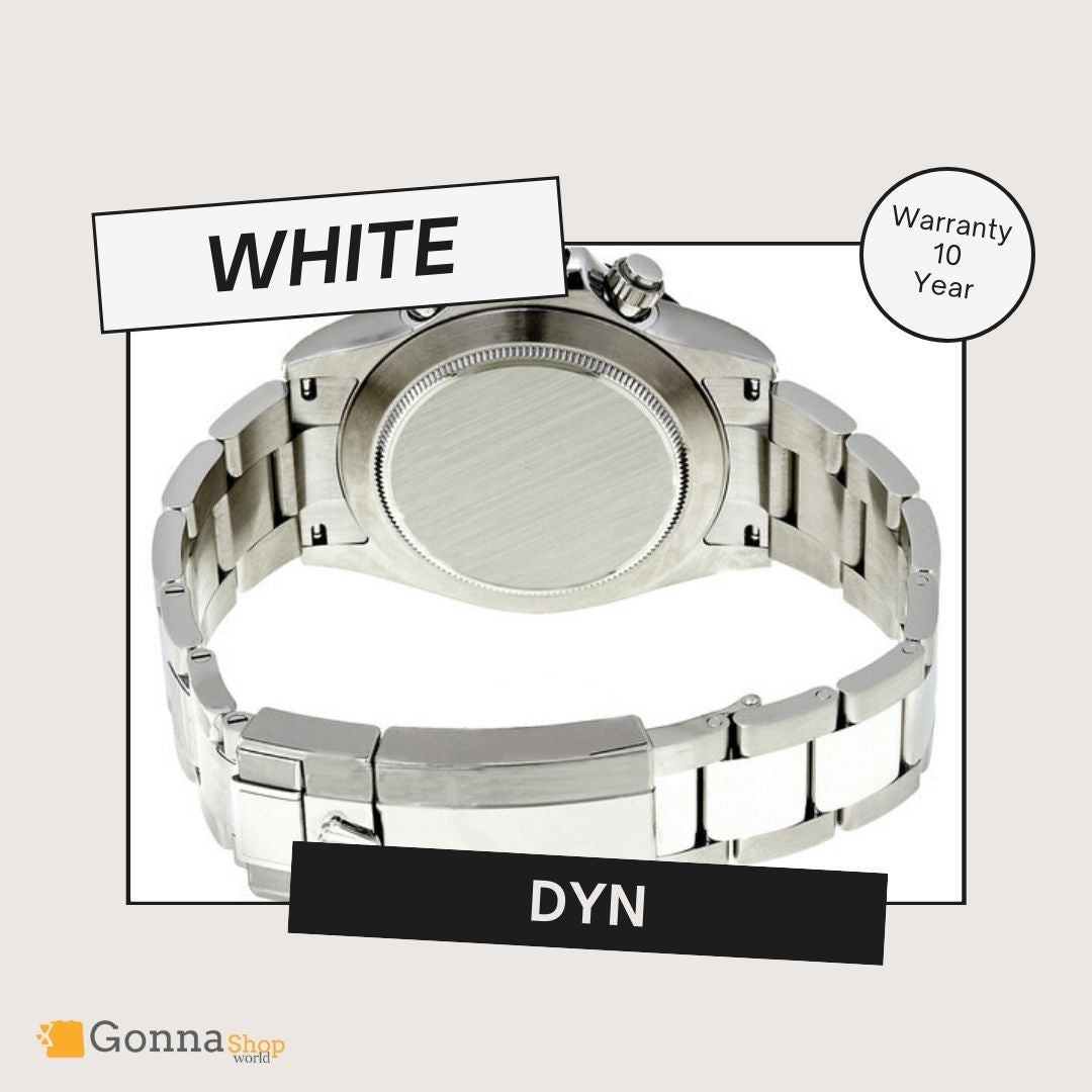 Luxury Watch DYN White Dial Silver