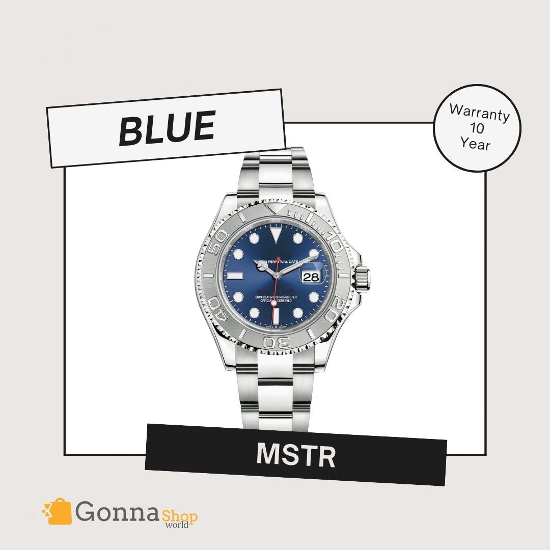 ساعة فاخرة Mstr بلو ديال