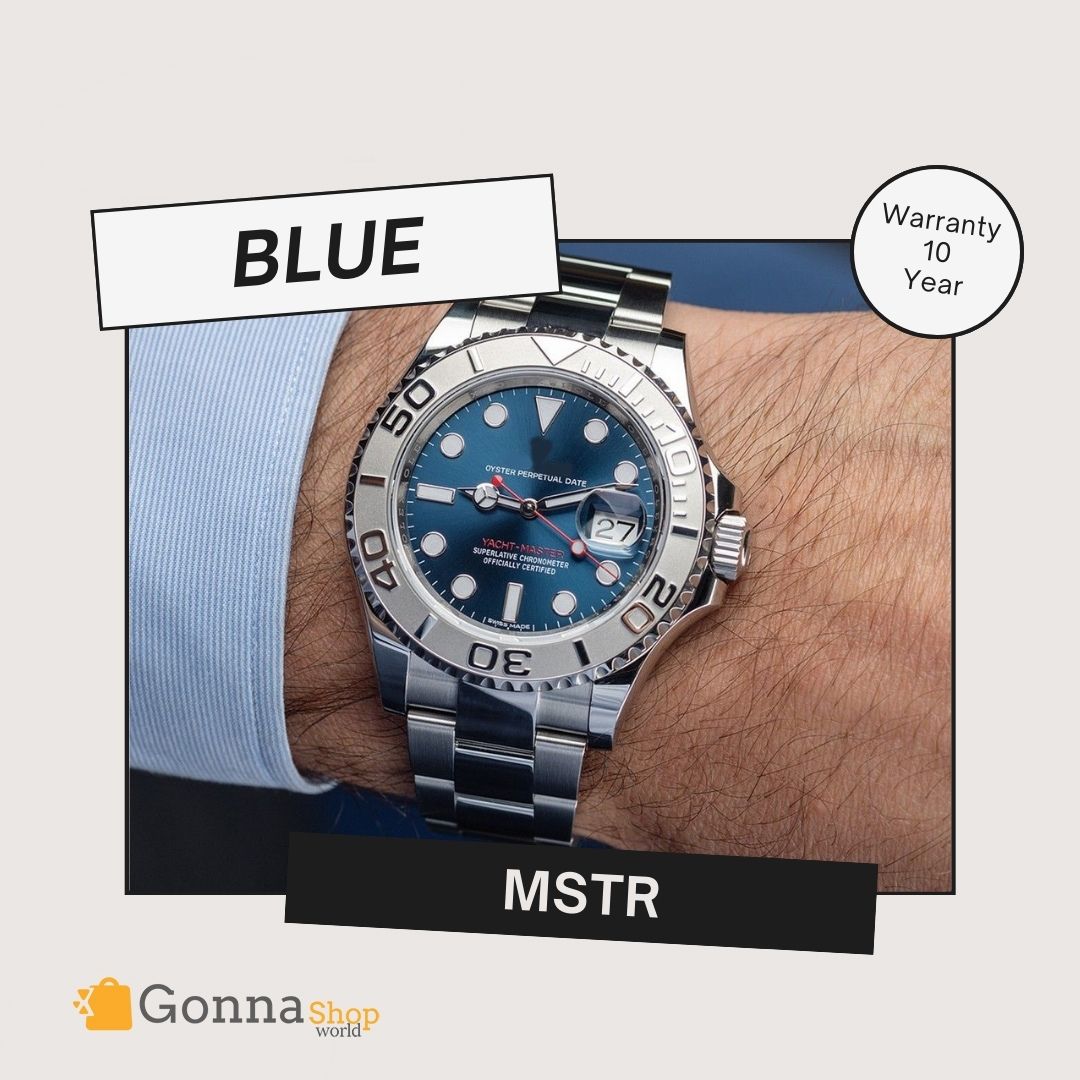ساعة فاخرة Mstr بلو ديال