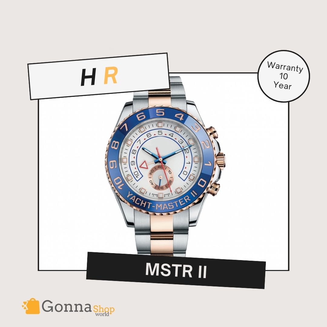 ساعة فاخرة Mstr II مطلية بالذهب الوردي عيار 18 قيراطًا