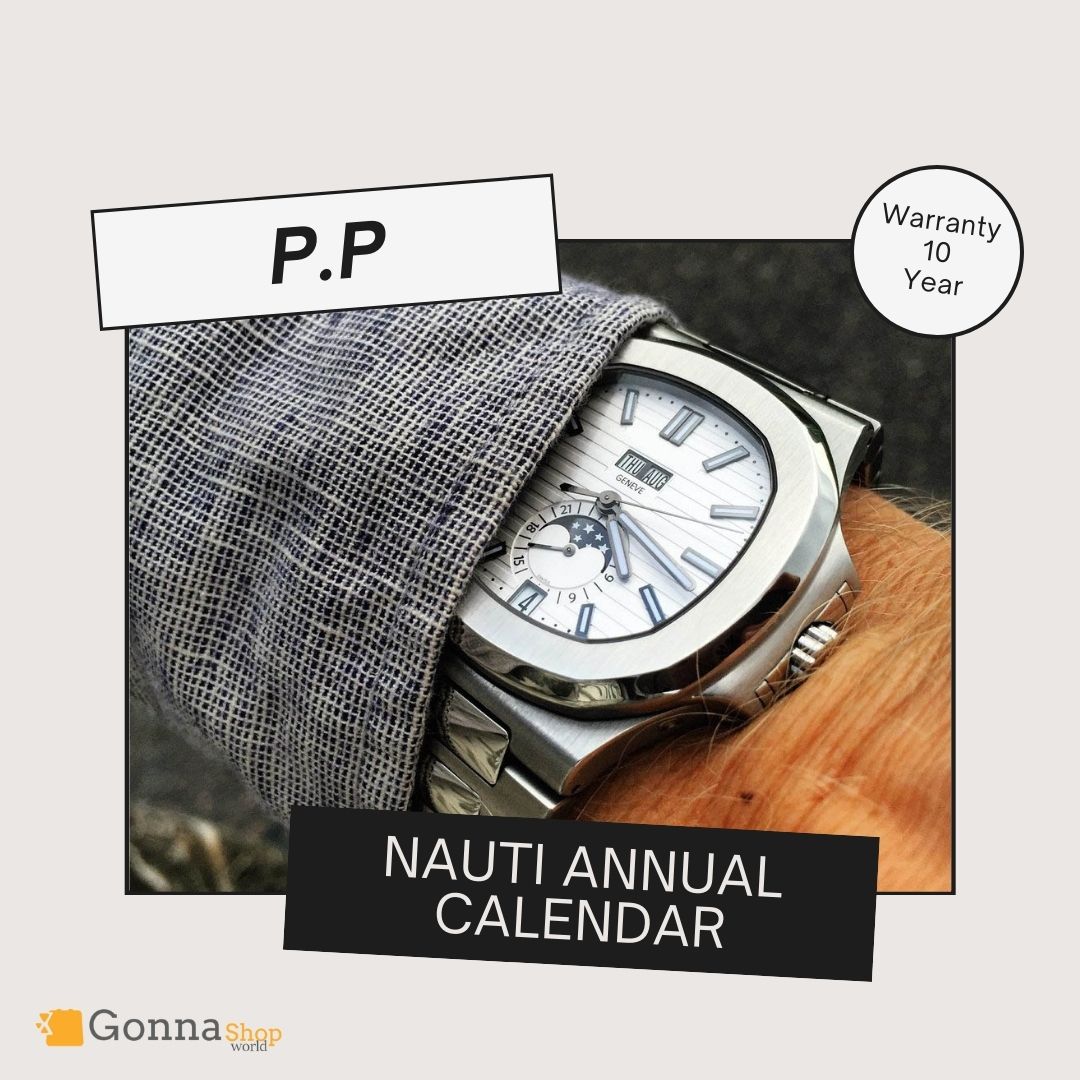 Luxury Watch P.p Naut Annual calendar White Dial