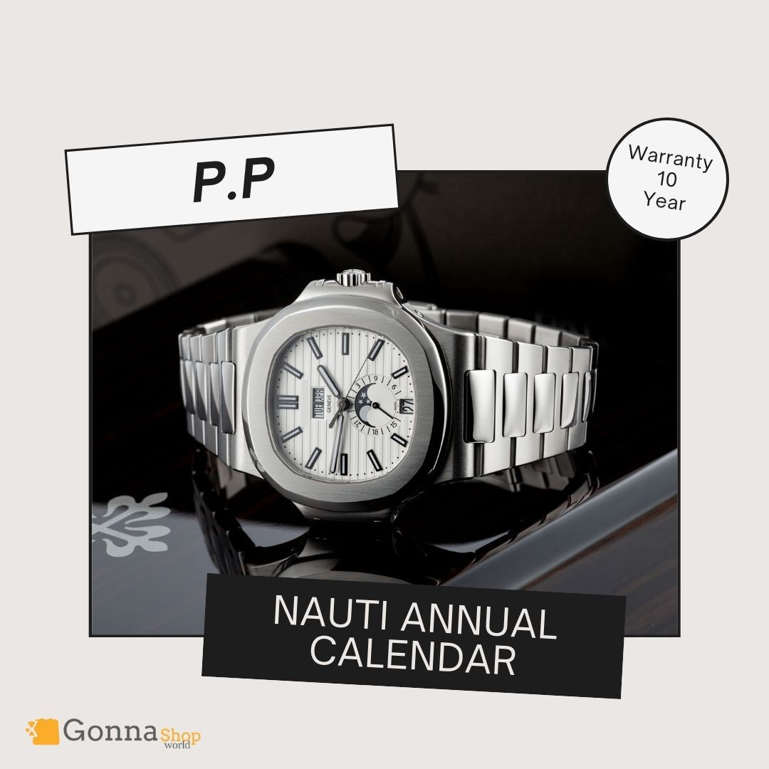 Luxury Watch P.p Naut Annual calendar White Dial