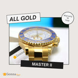 Luxury Watch Mstr II All Gold 18k Plated