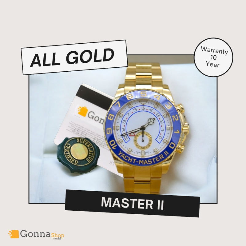 Luxury Watch Mstr II All Gold 18k Plated