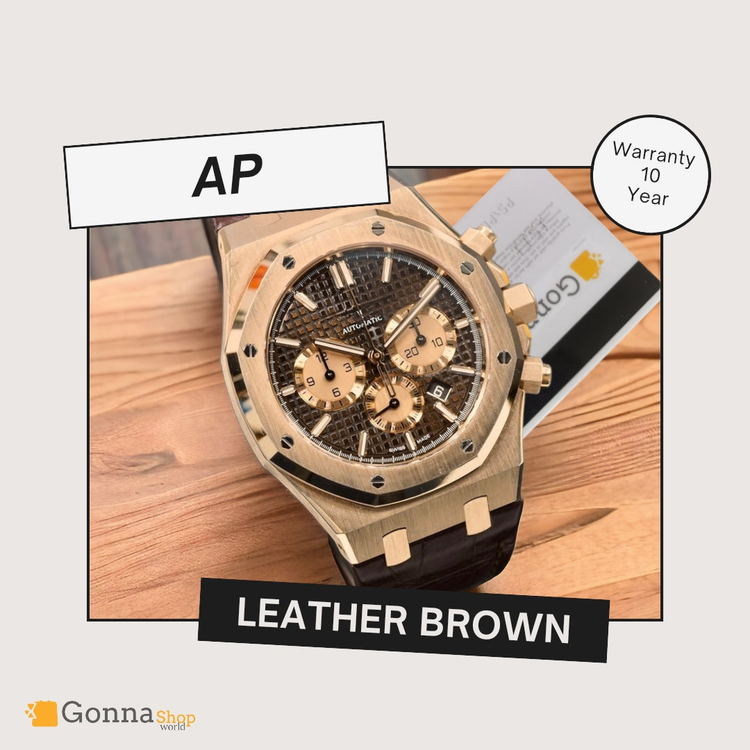 Luxury Watch Ap RYL Brown Leather