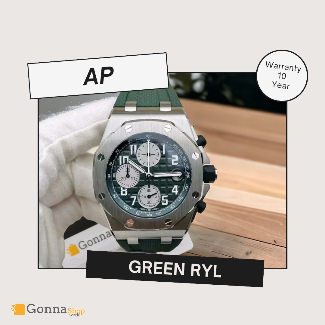 Luxury Watch Ap RYL Green Rubber