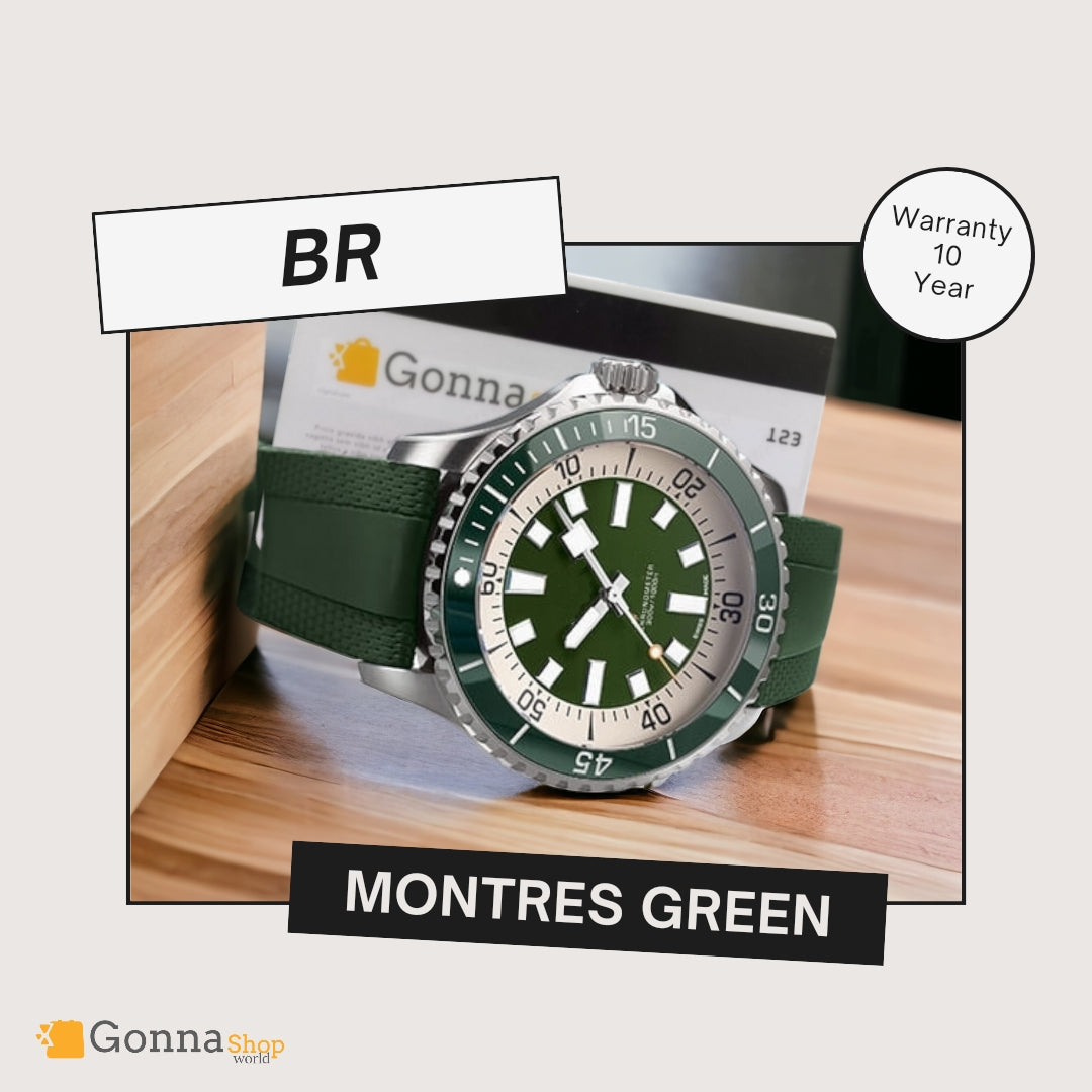 ساعة فاخرة BR ساعات خضراء