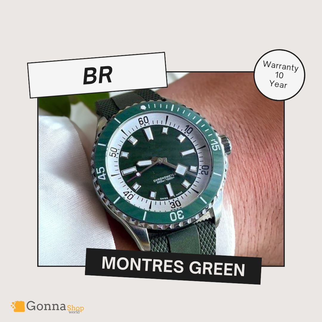 ساعة فاخرة BR ساعات خضراء