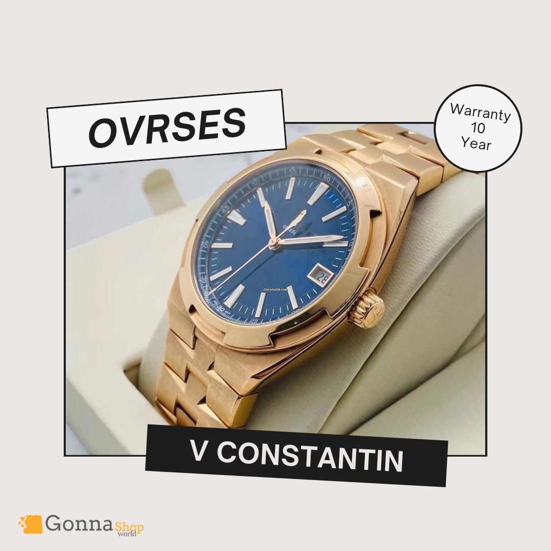 Luxury Watch V Constantin Pink Gold Blue