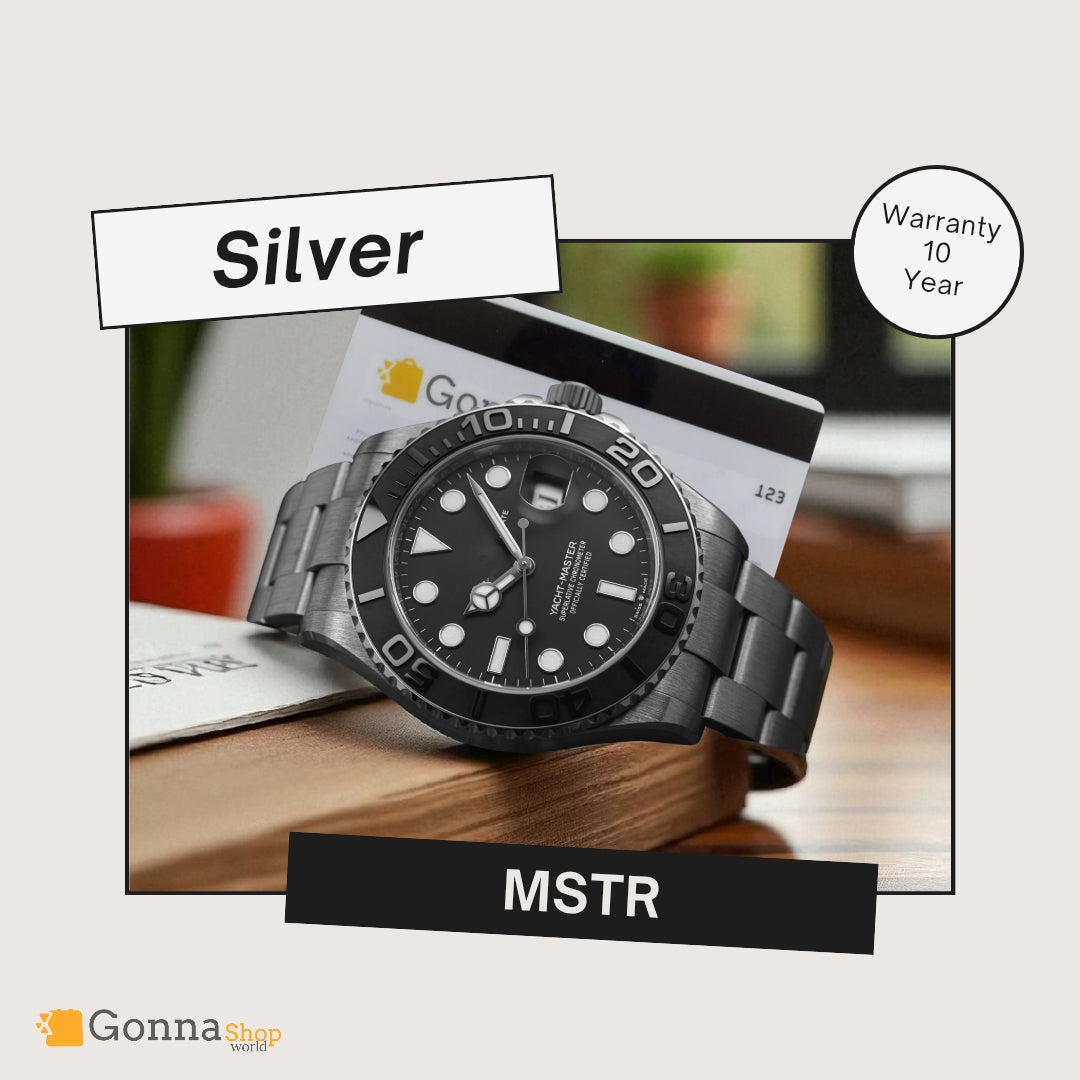 Luxury Watch Mstr Silver