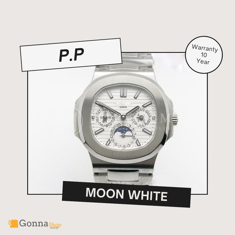 Luxury Watch P.p Moon White