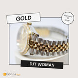Luxury Watch DJT Half Gold Dimo 36 For Woman 18k Plated