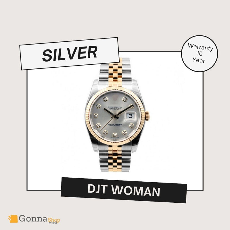 Luxury Watch DJT Half Gold Silver 36 For Woman 18k Plated