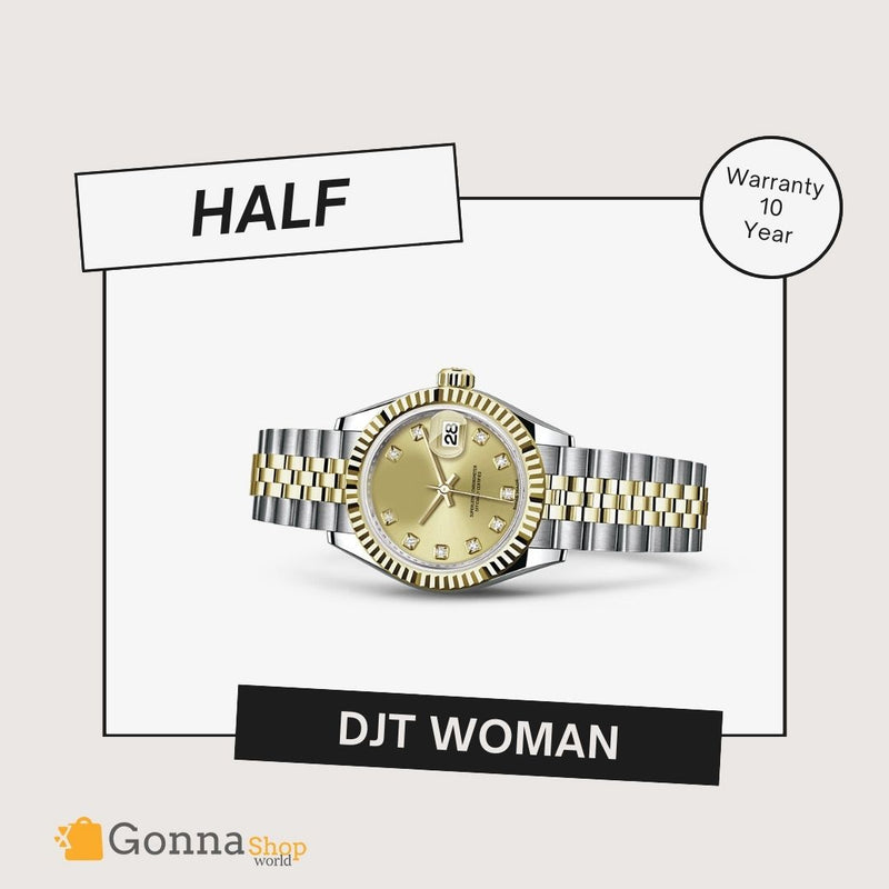 Luxury Watch DJT Woman Half Gold