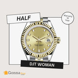 Luxury Watch DJT Woman Half Gold