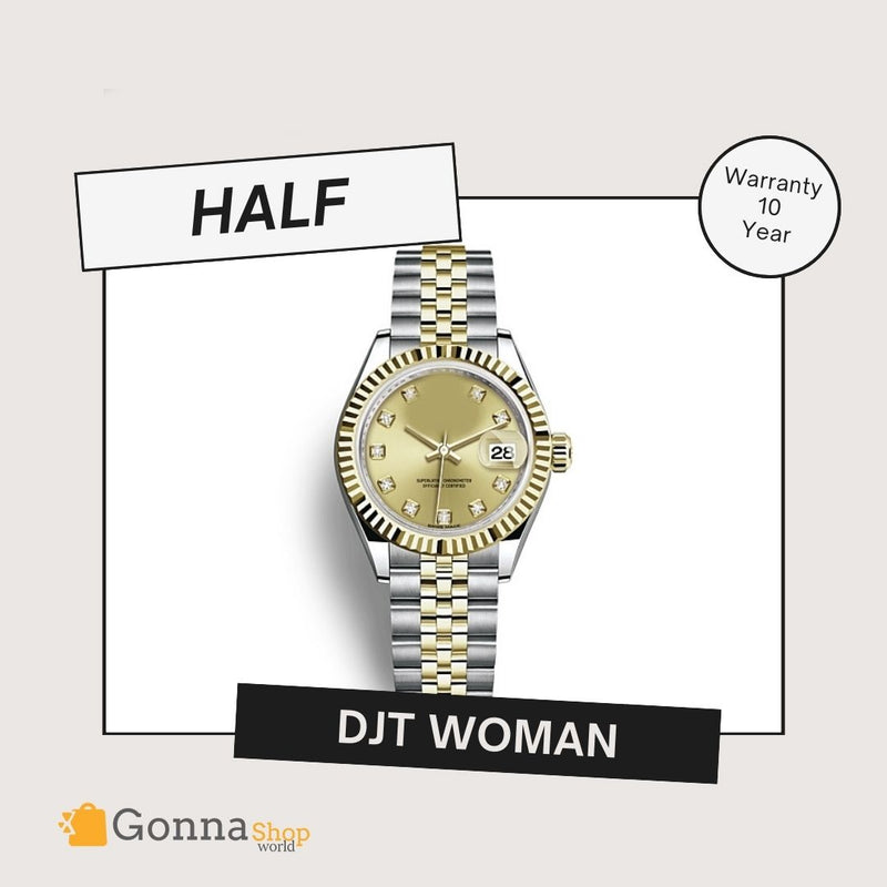 Luxury Watch DJT Woman Half Gold