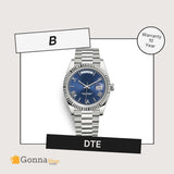 Luxury Watch DTE SIlver Blue