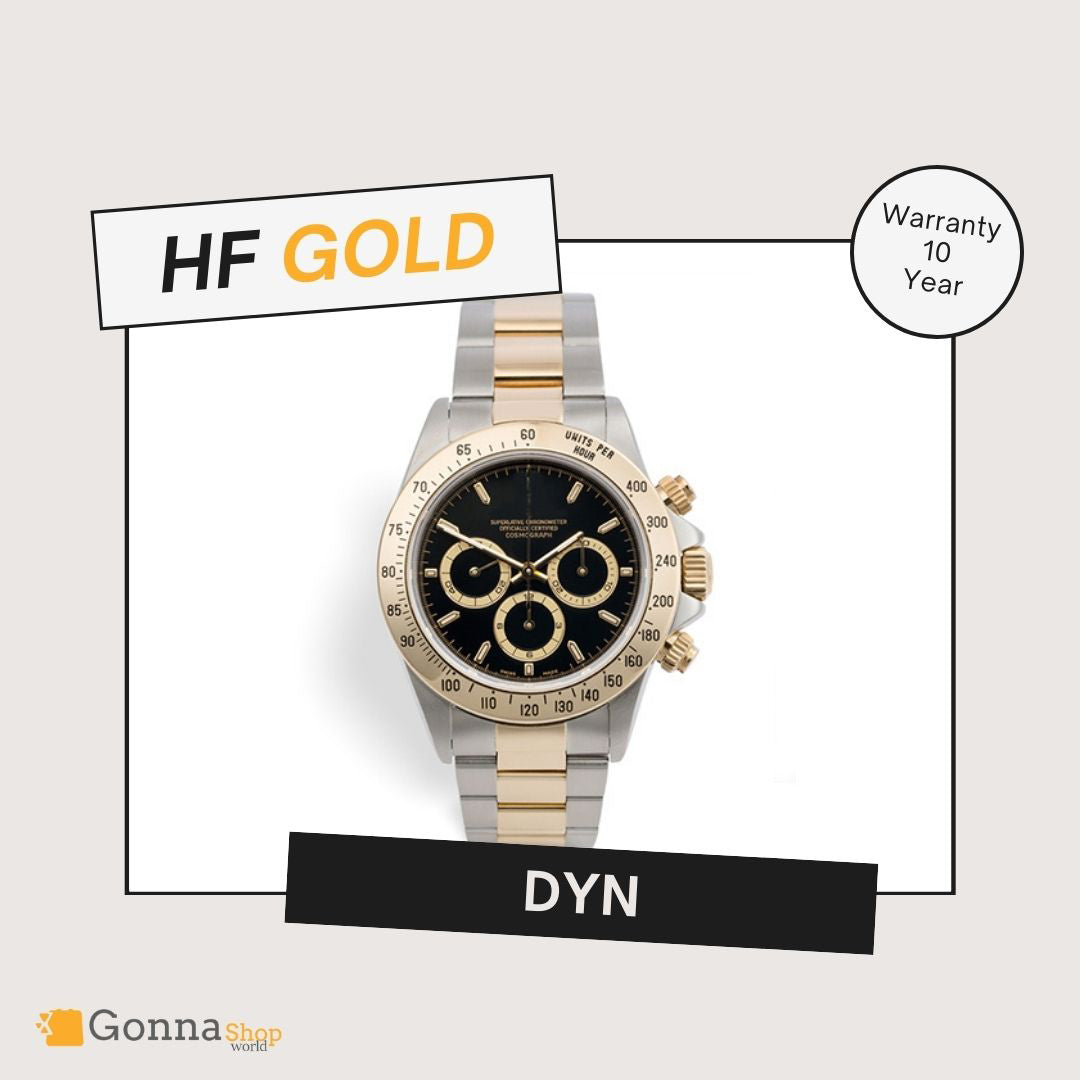 Luxury Watch DYN HF Black Dial Plated 18k