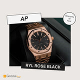 Luxury Watch Luxury Watch Ap RYL Rose Plated 18k Black