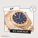Luxury Watch Luxury Watch Ap RYL Rose Plated 18k Blue