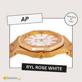 Luxury Watch Luxury Watch Ap RYL Rose Plated 18k White