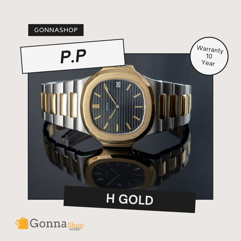 Luxury Watch P.p Naut Half Gold 18k Plated